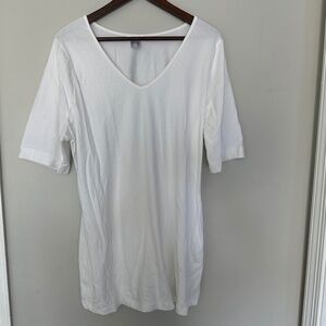 NWOT Venus White V Neck Tunic Top 1X